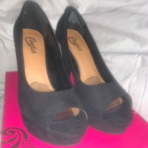 Candies Platform Suede High Heels Size 10